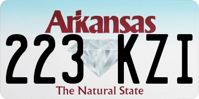 AR license plate 223KZI