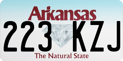 AR license plate 223KZJ