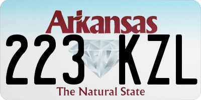 AR license plate 223KZL
