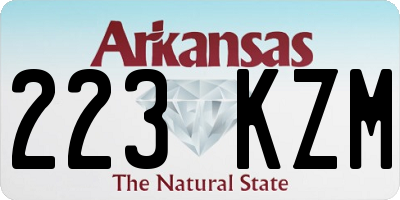 AR license plate 223KZM