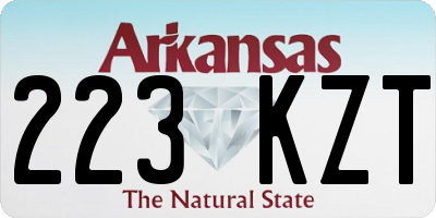 AR license plate 223KZT