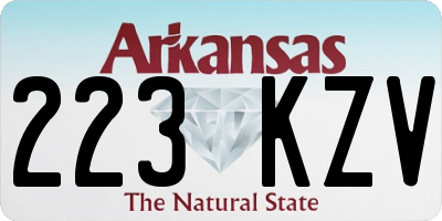 AR license plate 223KZV
