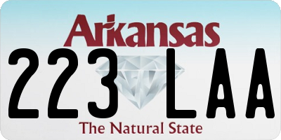 AR license plate 223LAA