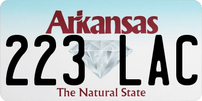 AR license plate 223LAC