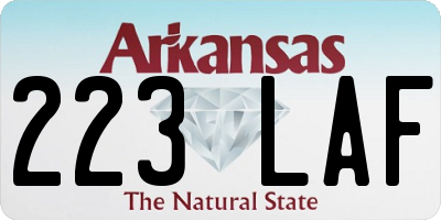 AR license plate 223LAF