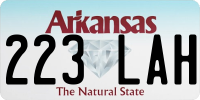 AR license plate 223LAH