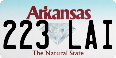 AR license plate 223LAI