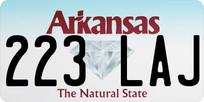 AR license plate 223LAJ