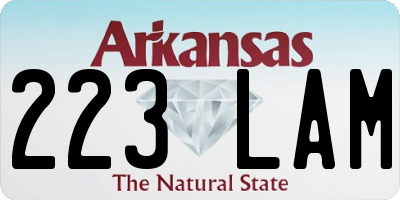 AR license plate 223LAM