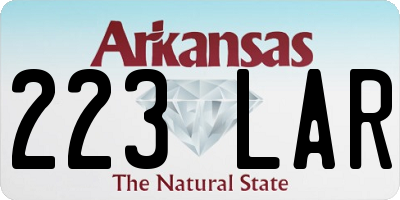 AR license plate 223LAR