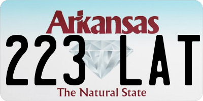 AR license plate 223LAT