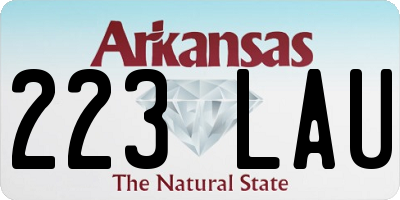 AR license plate 223LAU