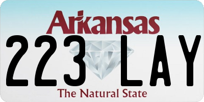 AR license plate 223LAY
