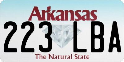 AR license plate 223LBA