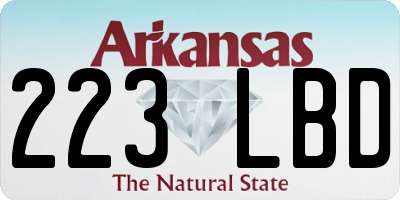 AR license plate 223LBD