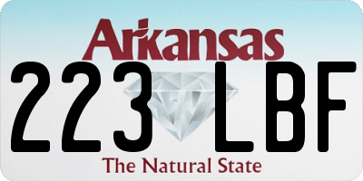 AR license plate 223LBF