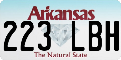 AR license plate 223LBH