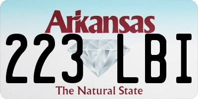 AR license plate 223LBI
