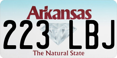 AR license plate 223LBJ