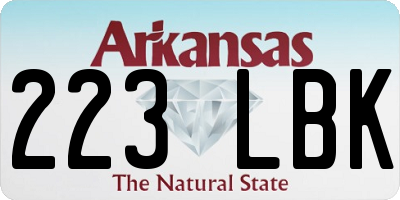 AR license plate 223LBK