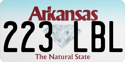 AR license plate 223LBL