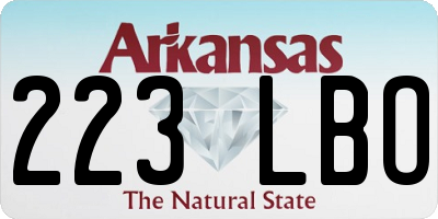 AR license plate 223LBO