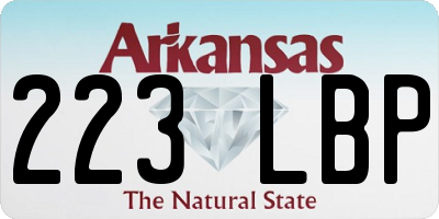 AR license plate 223LBP