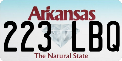 AR license plate 223LBQ