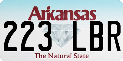 AR license plate 223LBR