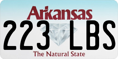 AR license plate 223LBS