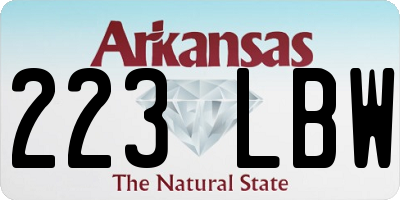 AR license plate 223LBW