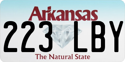 AR license plate 223LBY