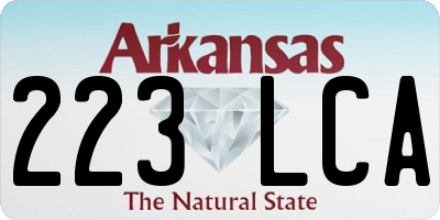 AR license plate 223LCA