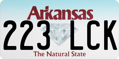 AR license plate 223LCK