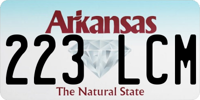 AR license plate 223LCM