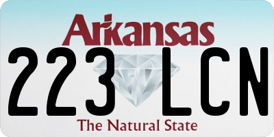 AR license plate 223LCN