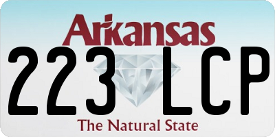 AR license plate 223LCP