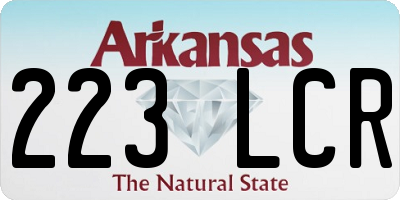 AR license plate 223LCR