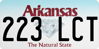 AR license plate 223LCT