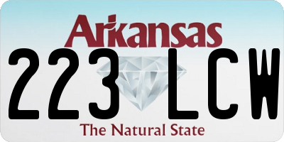 AR license plate 223LCW