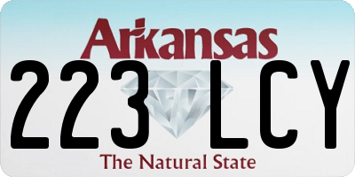 AR license plate 223LCY