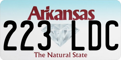 AR license plate 223LDC