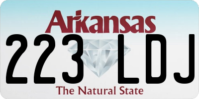 AR license plate 223LDJ