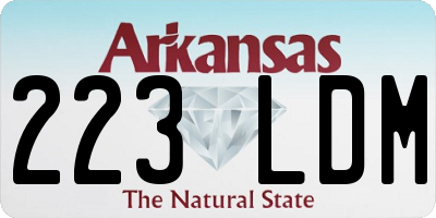 AR license plate 223LDM