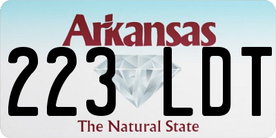AR license plate 223LDT