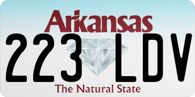 AR license plate 223LDV