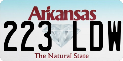 AR license plate 223LDW