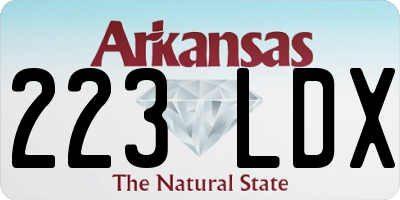 AR license plate 223LDX