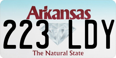 AR license plate 223LDY
