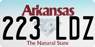 AR license plate 223LDZ